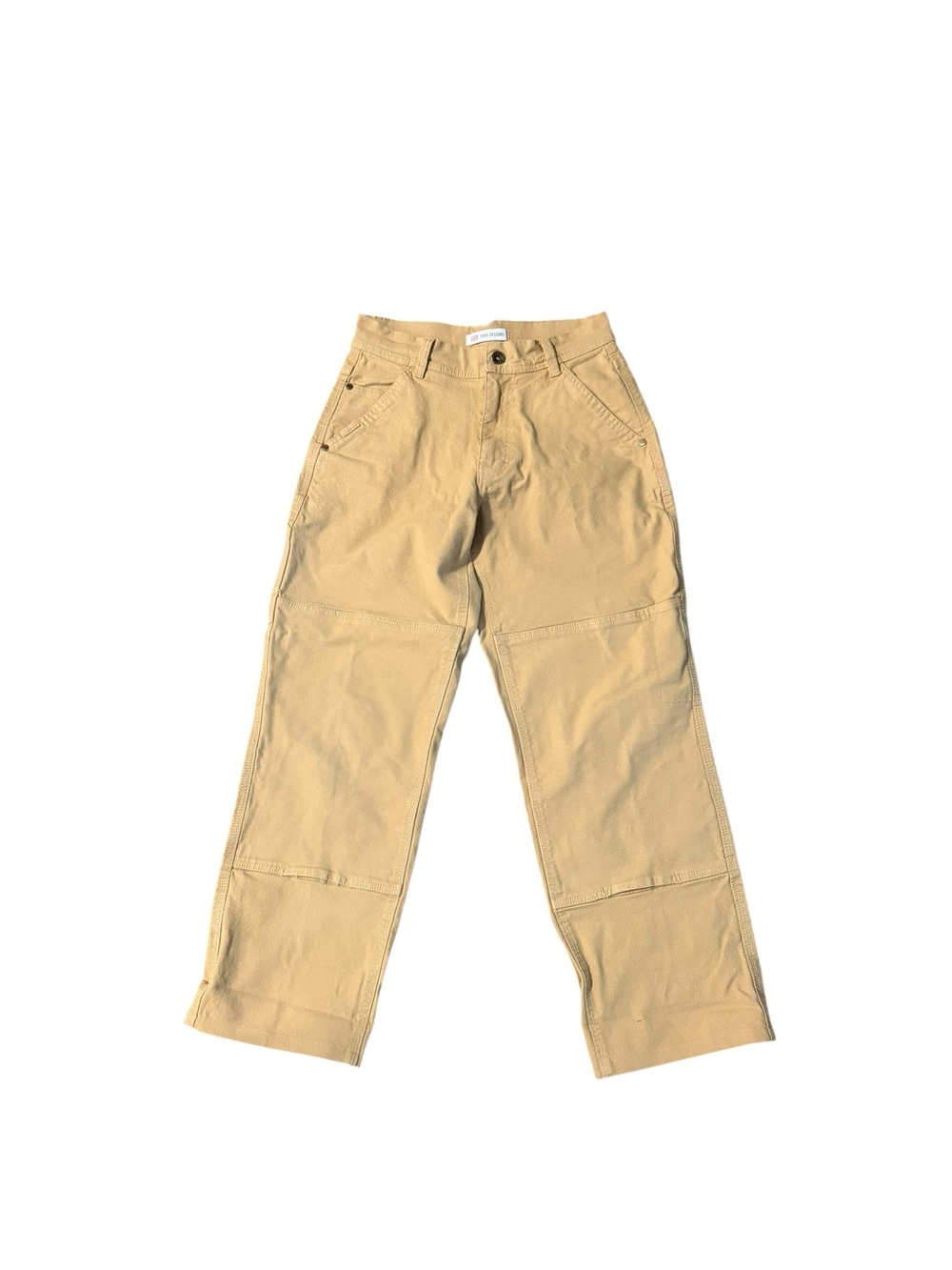 Topo Designs Men's Field Pants Khaki Beige Organic Cotton Workwear Size 28x30